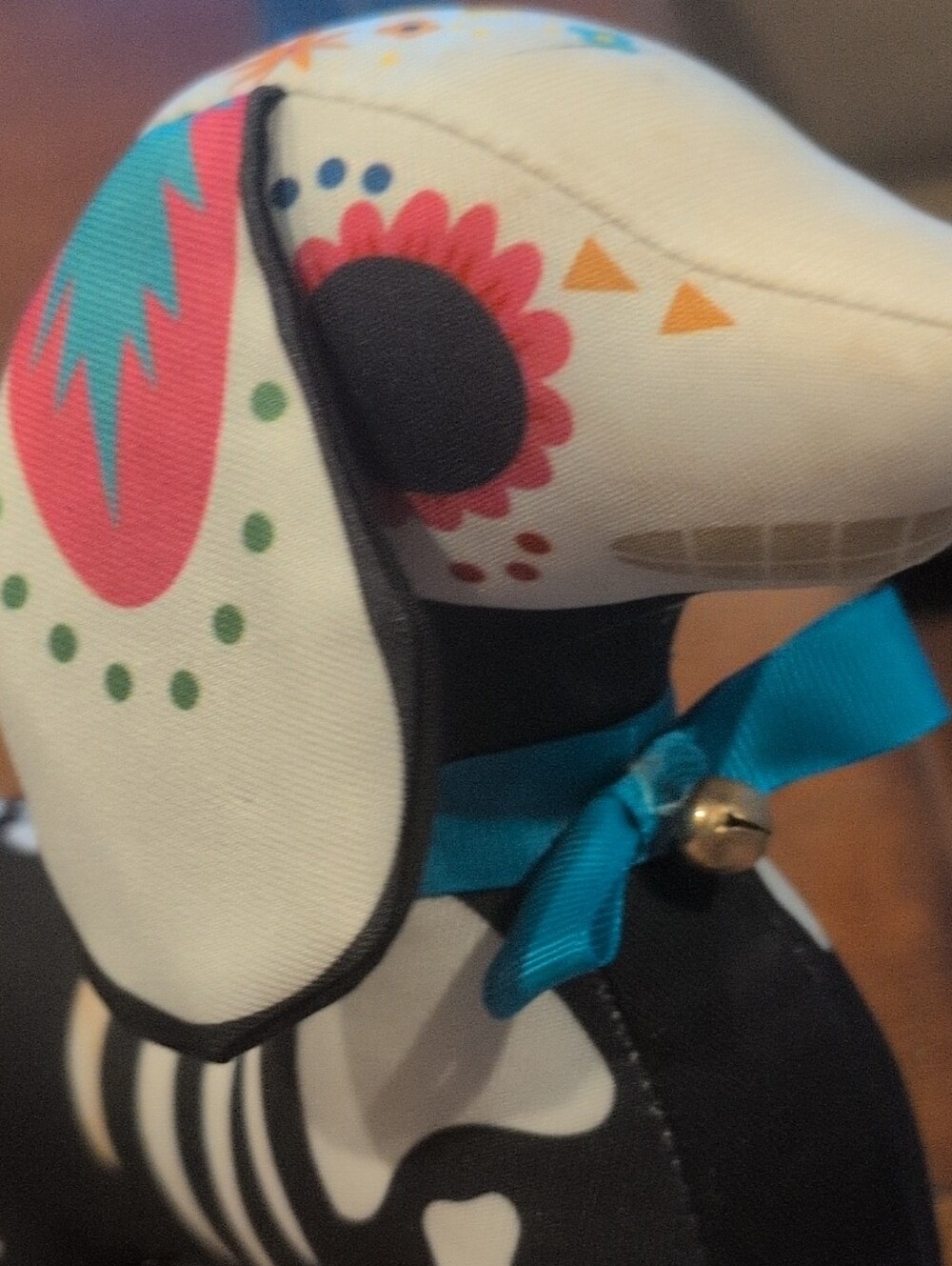 Target Day of the Dead Skeleton Dog Plush with Teal Bow